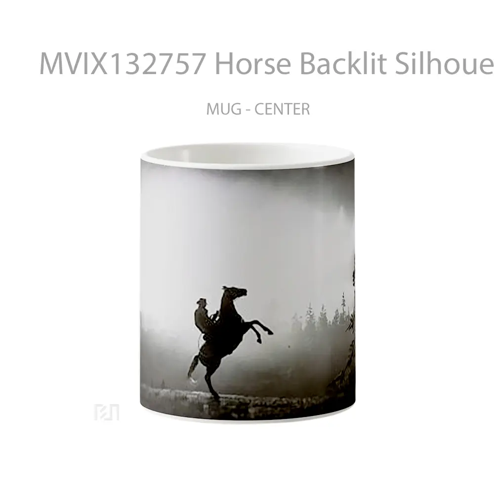 Mug Horse Backlit Silhouette Red Dead Redemption Gelas Hewan Lucu