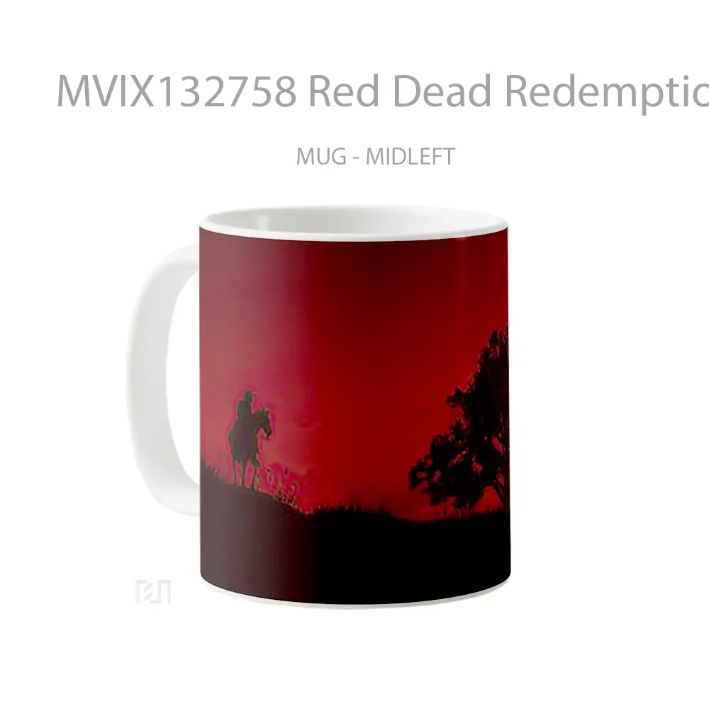 Mug Red Dead Redemption Cowboy Horse Gelas Hewan Lucu - All-side / Desain