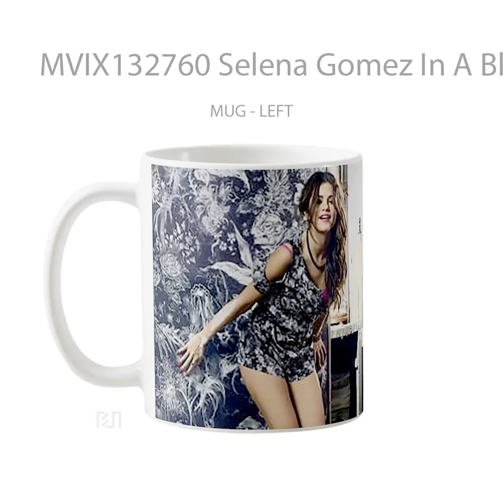 Mug Selena Gomez In A Black Dress Gelas Selebriti - All-side / Desain