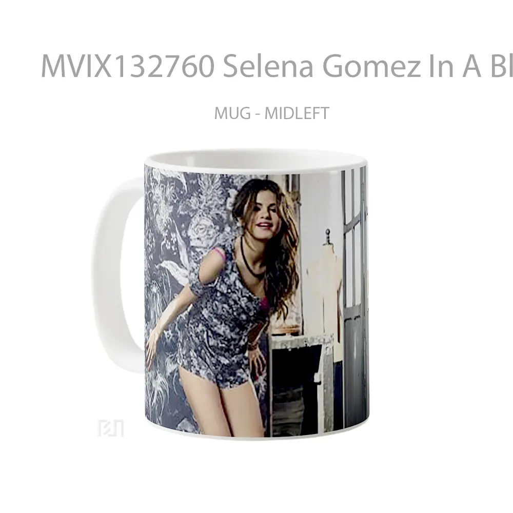 Mug Selena Gomez In A Black Dress Gelas Selebriti - All-side / Desain