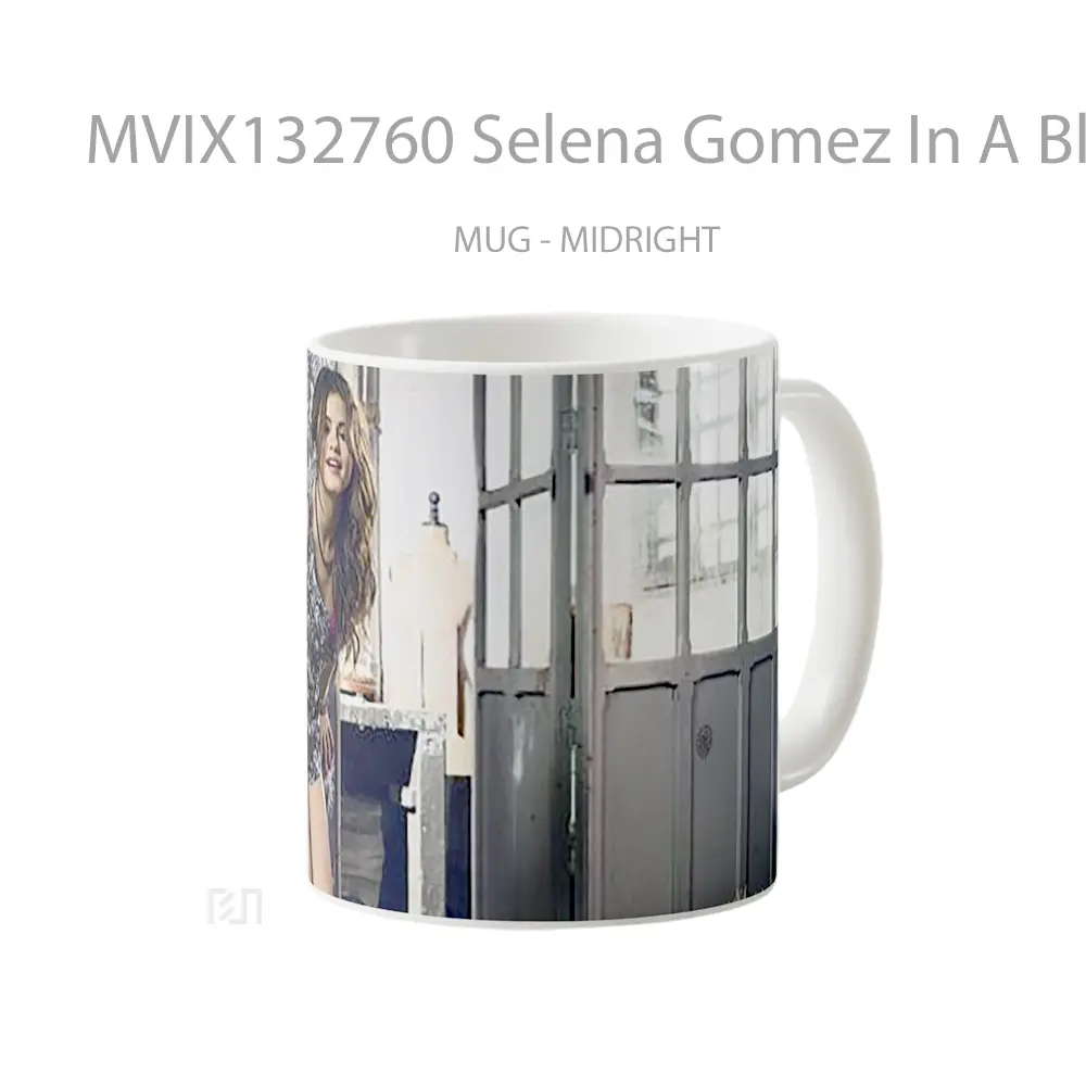 Mug Selena Gomez In A Black Dress Gelas Selebriti - All-side / Desain