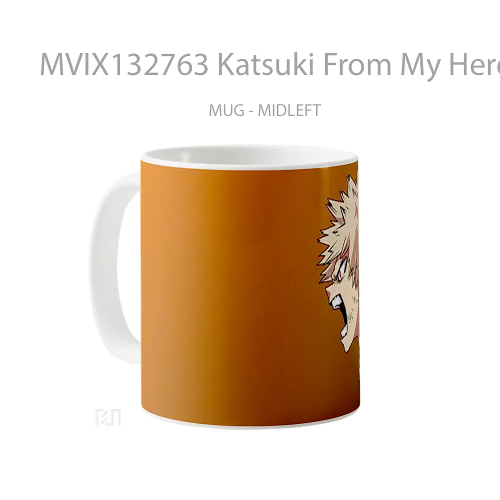 Mug Katsuki From My Hero Academia Cangkir Anime - All-side / Desain