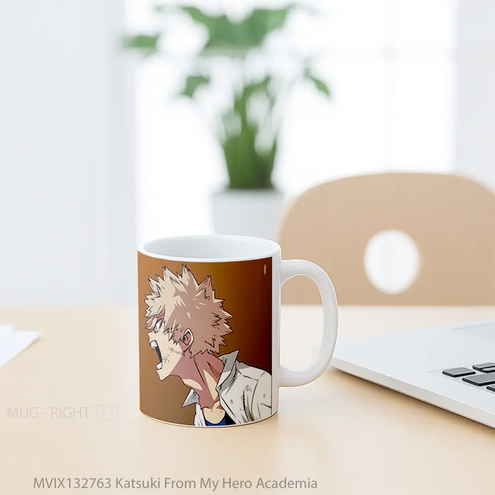 Mug Katsuki From My Hero Academia Cangkir Anime - All-side / Desain