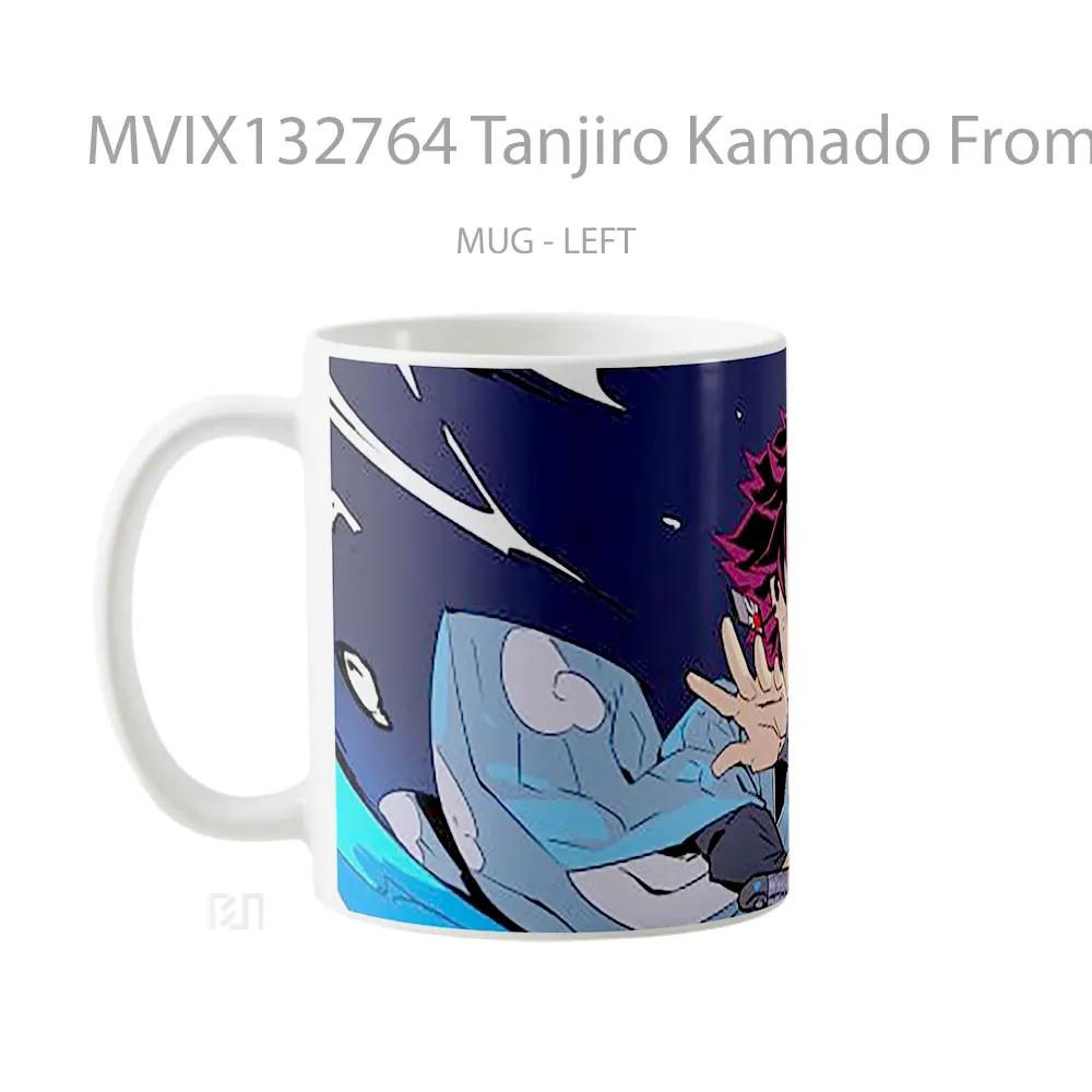 Mug Tanjiro Kamado From Demon Slayer V4 Cangkir Anime - All-side / Desain