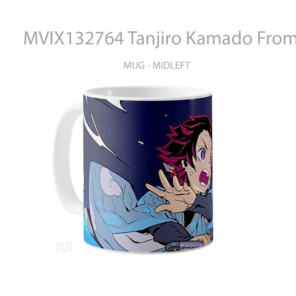 Mug Tanjiro Kamado From Demon Slayer V4 Cangkir Anime - All-side / Desain