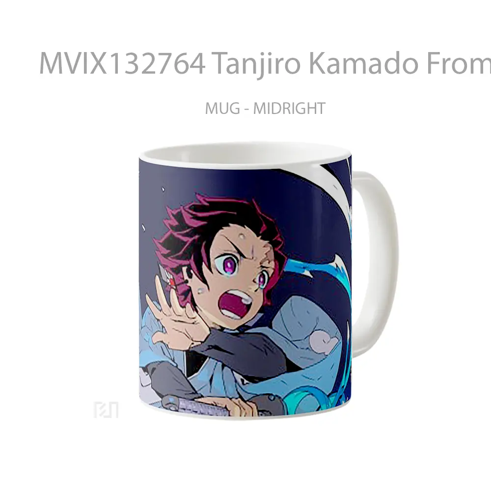 Mug Tanjiro Kamado From Demon Slayer V4 Cangkir Anime - All-side / Desain