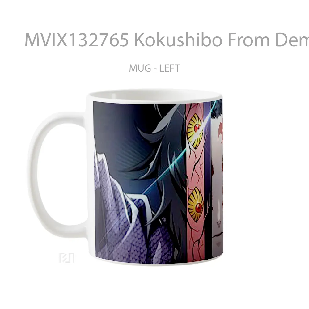 Mug Kokushibo From Demon Slayer V3 Cangkir Anime - All-side / Desain