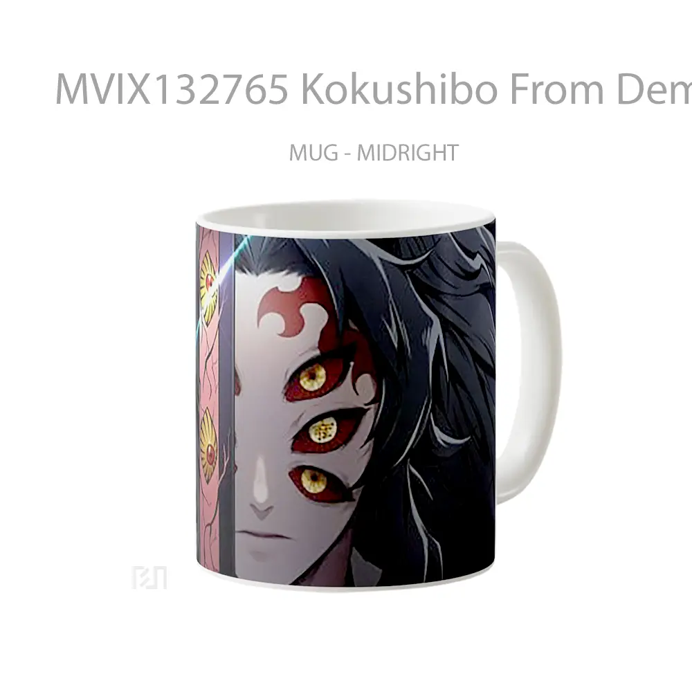 Mug Kokushibo From Demon Slayer V3 Cangkir Anime - All-side / Desain