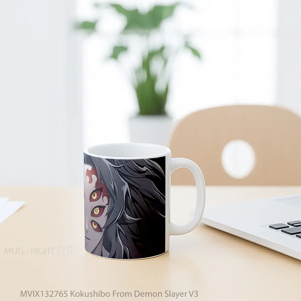 Mug Kokushibo From Demon Slayer V3 Cangkir Anime - All-side / Desain