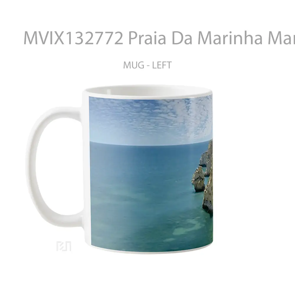 Mug Praia Da Marinha Marinha Beach Portugal Gelas Pemandangan Alam - All-side / Desain