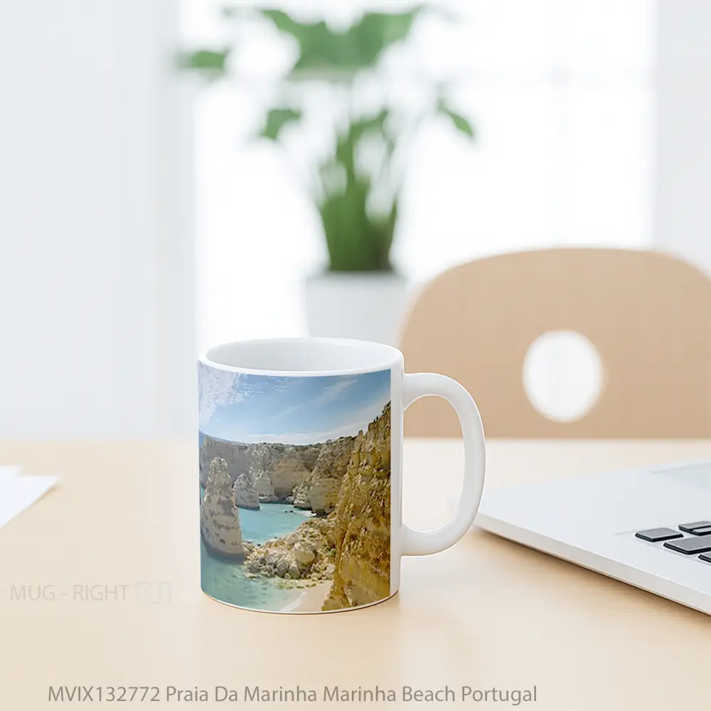 Mug Praia Da Marinha Marinha Beach Portugal Gelas Pemandangan Alam - All-side / Desain
