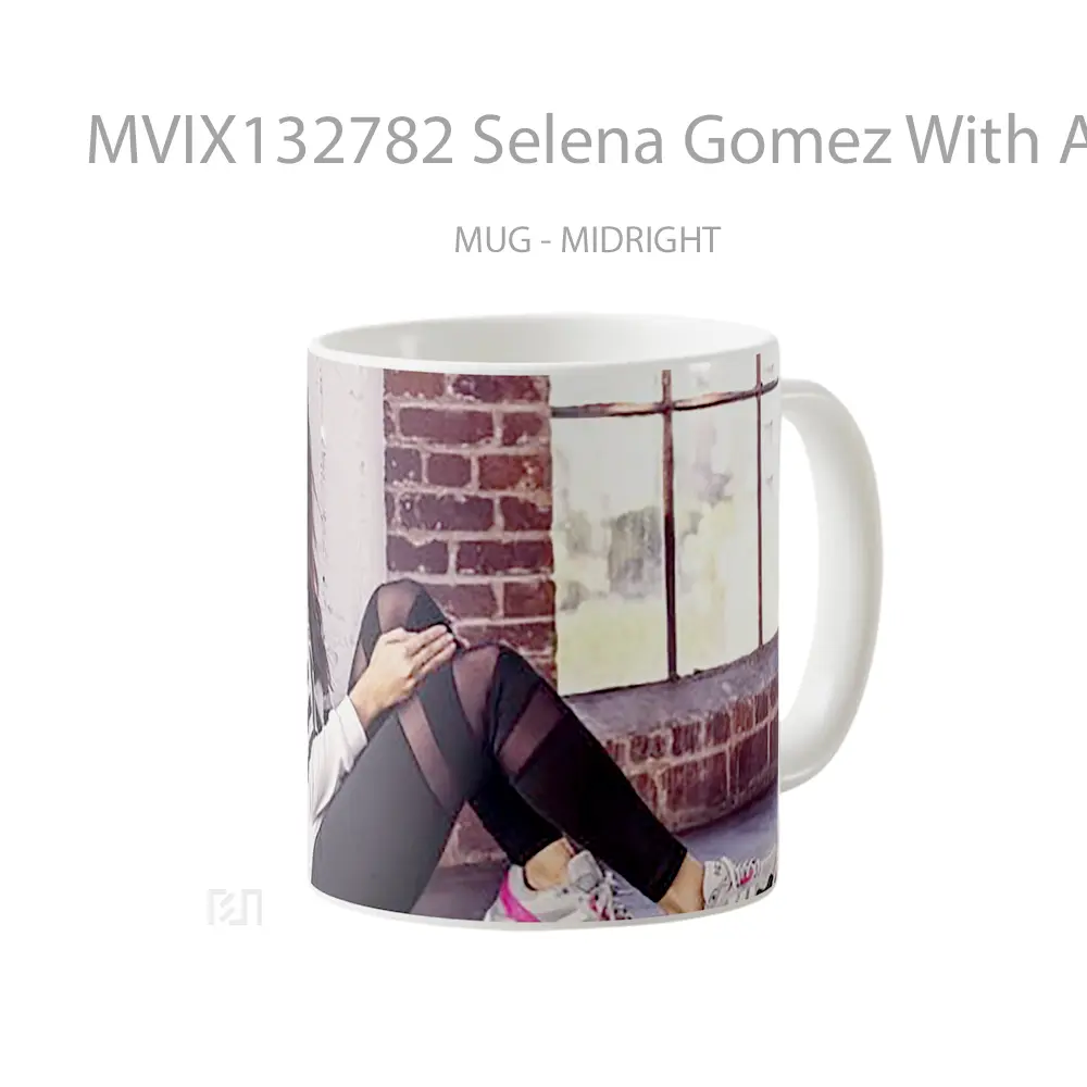Mug Selena Gomez With Adidas Neon Gelas Selebriti - All-side / Desain