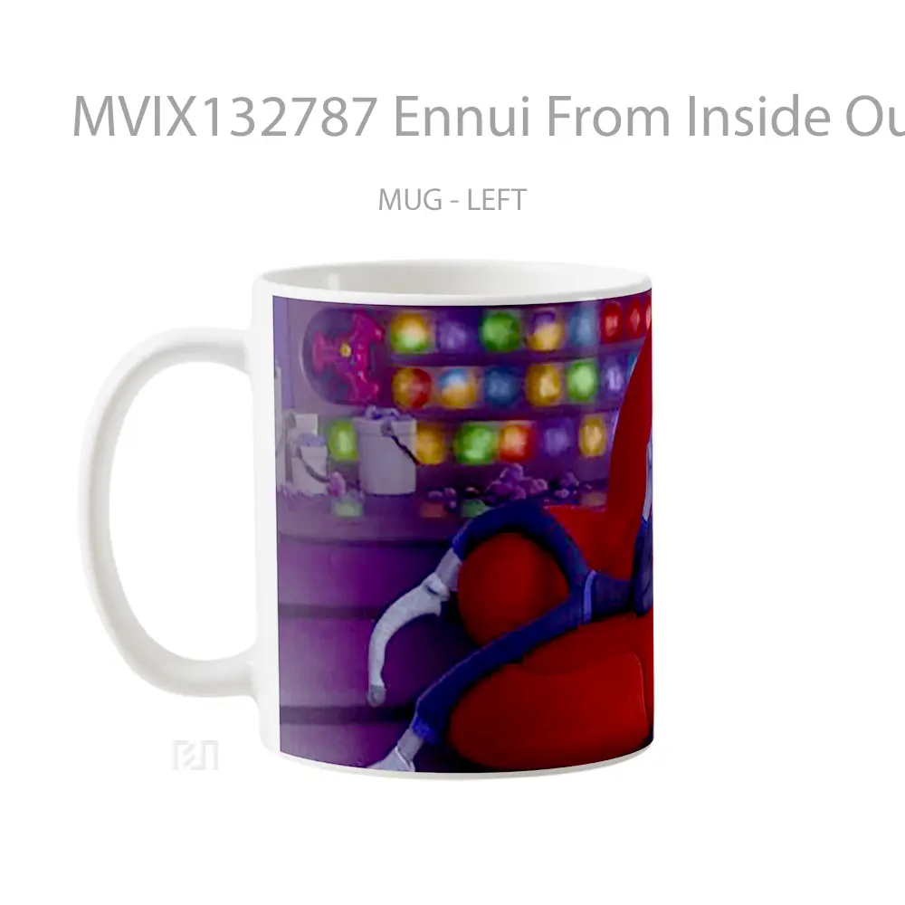 Mug Ennui From Inside Out 2 Gelas Keramik Unik - All-side / Desain