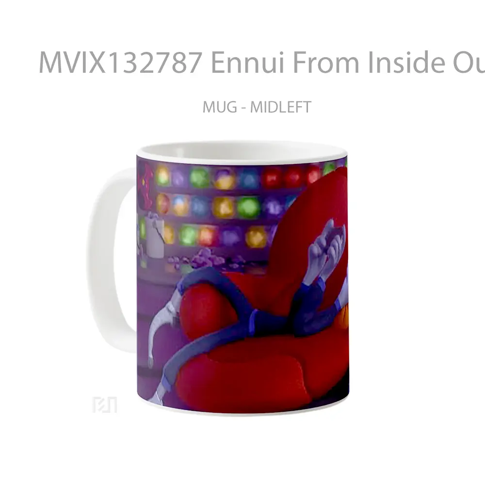 Mug Ennui From Inside Out 2 Gelas Keramik Unik - All-side / Desain