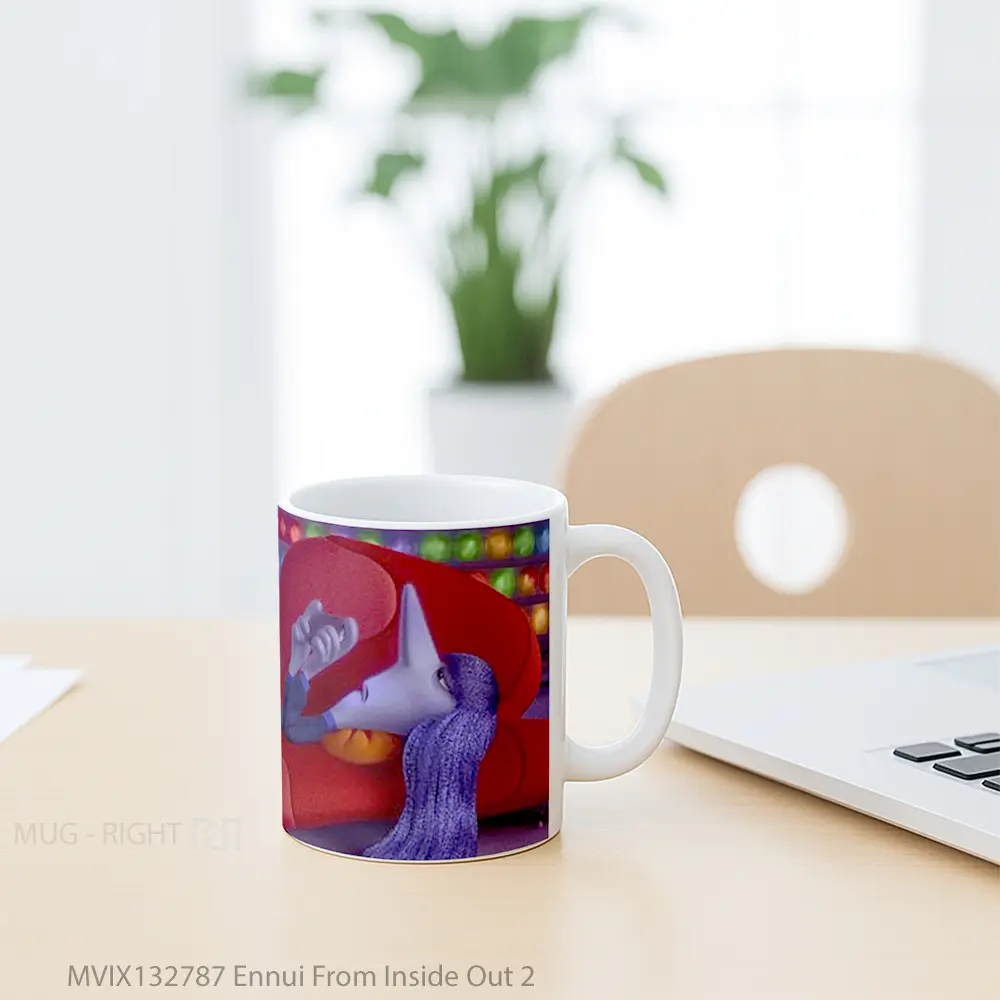 Mug Ennui From Inside Out 2 Gelas Keramik Unik - All-side / Desain