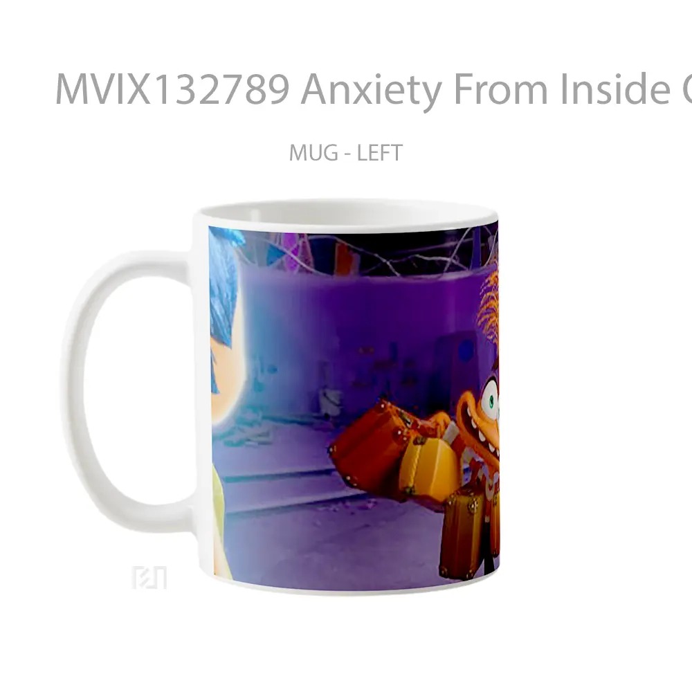 Mug Anxiety From Inside Out 2 V1 Gelas Keramik Unik - All-side / Desain