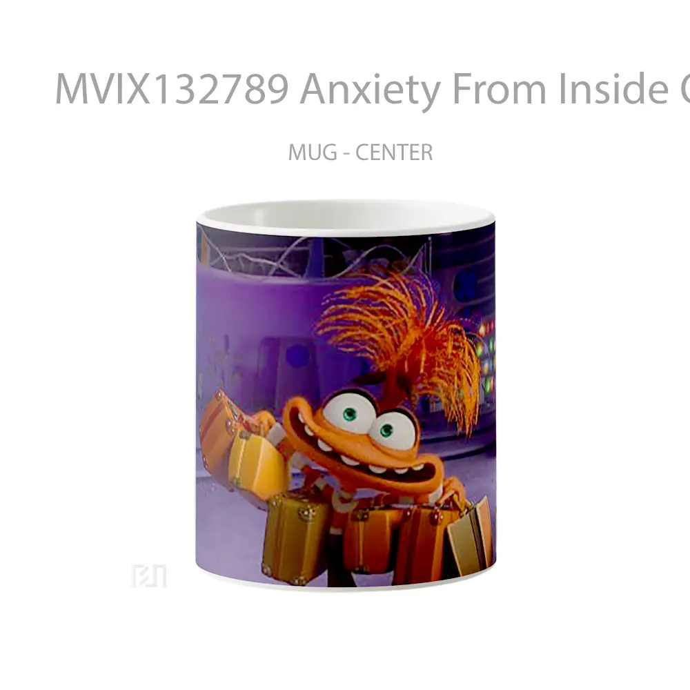 Mug Anxiety From Inside Out 2 V1 Gelas Keramik Unik