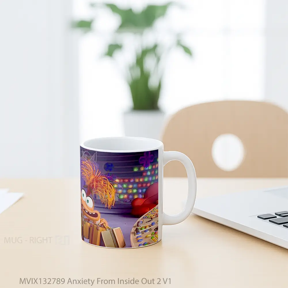 Mug Anxiety From Inside Out 2 V1 Gelas Keramik Unik - All-side / Desain