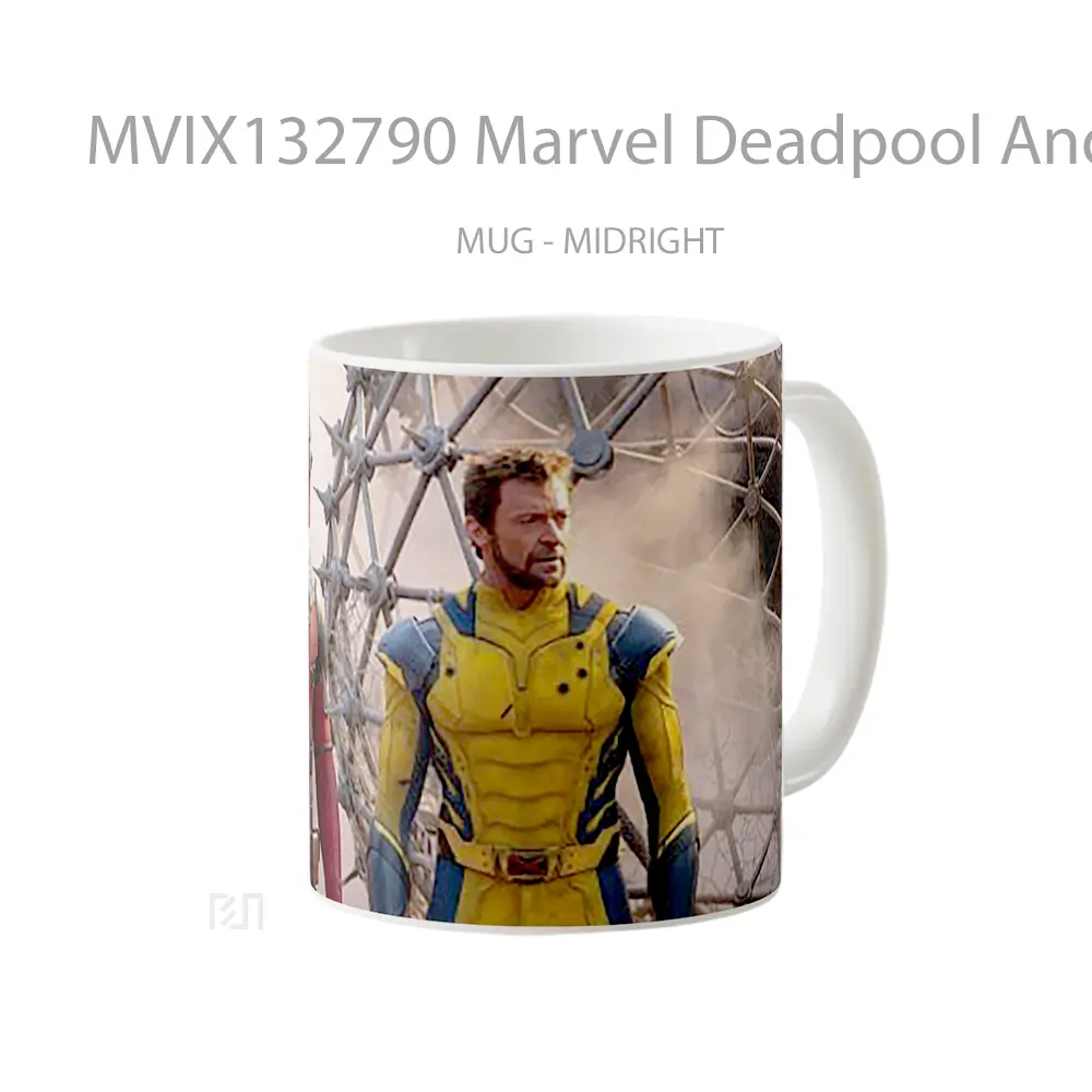 Mug Marvel Deadpool And Wolverine Movie Gelas Superhero - All-side / Desain