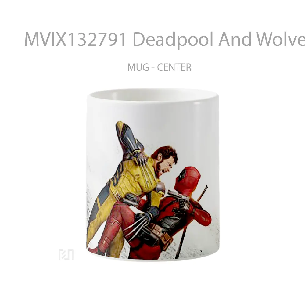 Mug Deadpool And Wolverine Fight V1 Gelas Superhero