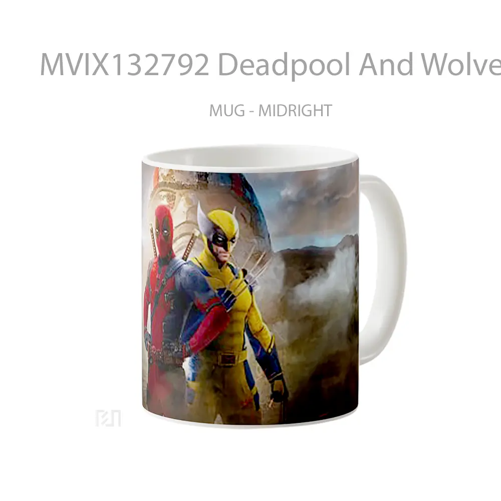 Mug Deadpool And Wolverine V2 Gelas Superhero - All-side / Desain