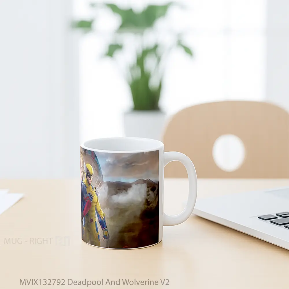 Mug Deadpool And Wolverine V2 Gelas Superhero - All-side / Desain