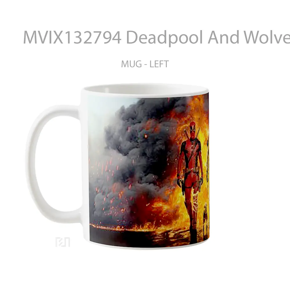 Mug Deadpool And Wolverine Movie V1 Gelas Superhero - All-side / Desain