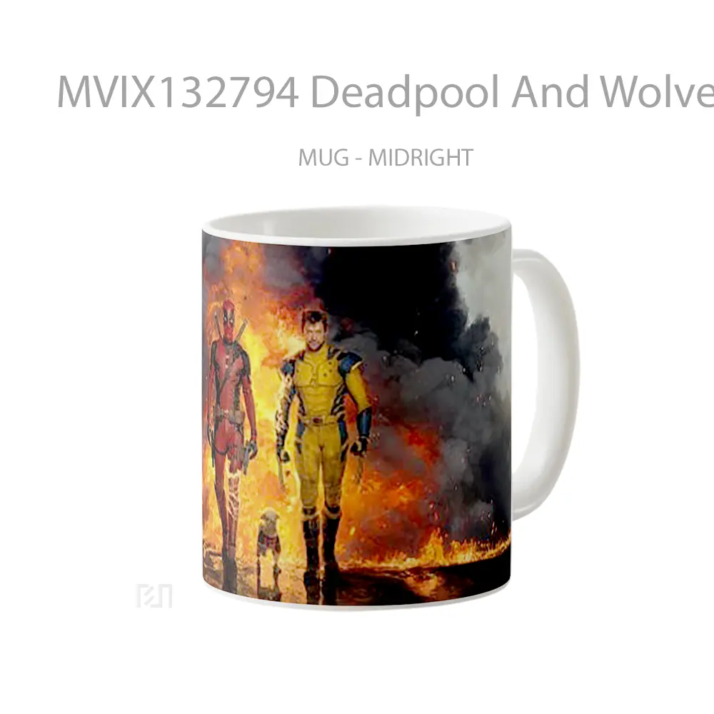 Mug Deadpool And Wolverine Movie V1 Gelas Superhero - All-side / Desain