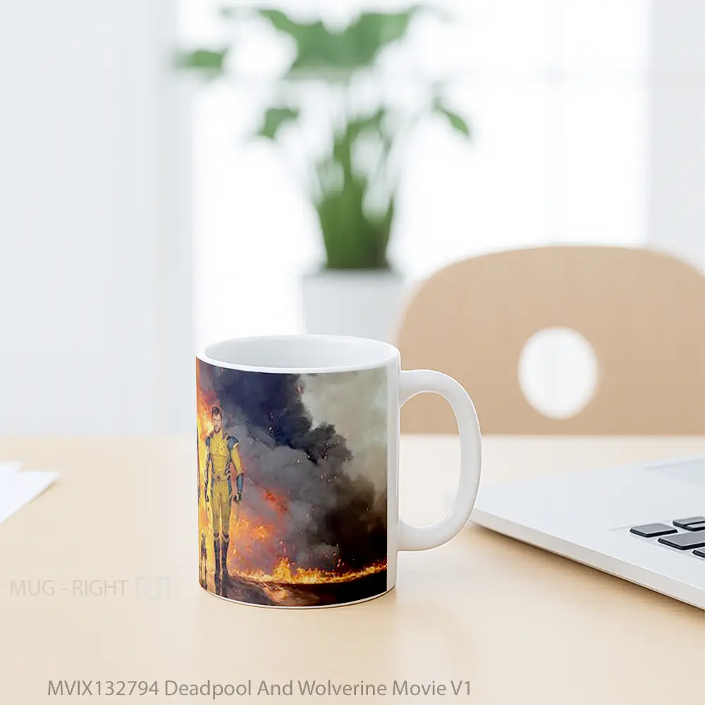 Mug Deadpool And Wolverine Movie V1 Gelas Superhero - All-side / Desain