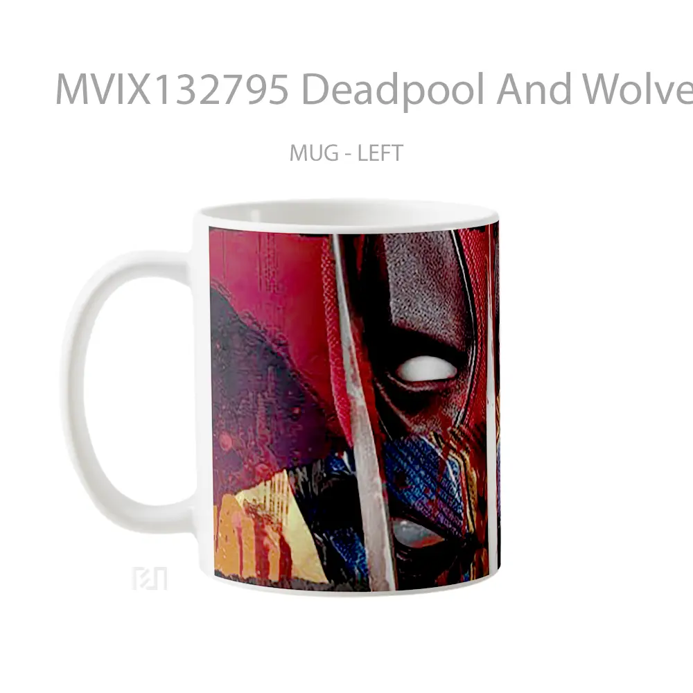 Mug Deadpool And Wolverine Eyes Gelas Superhero - All-side / Desain