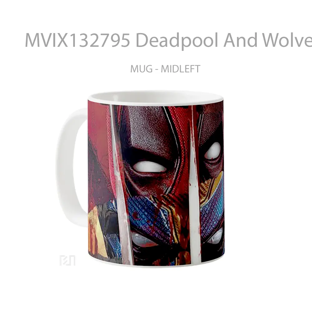 Mug Deadpool And Wolverine Eyes Gelas Superhero - All-side / Desain