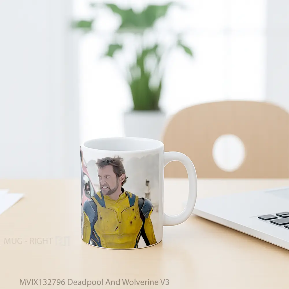 Mug Deadpool And Wolverine V3 Gelas Superhero - All-side / Desain