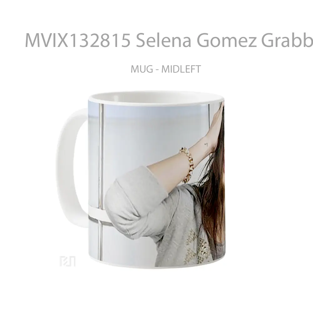 Mug Selena Gomez Grabbing Her Hair Gelas Selebriti - All-side / Desain
