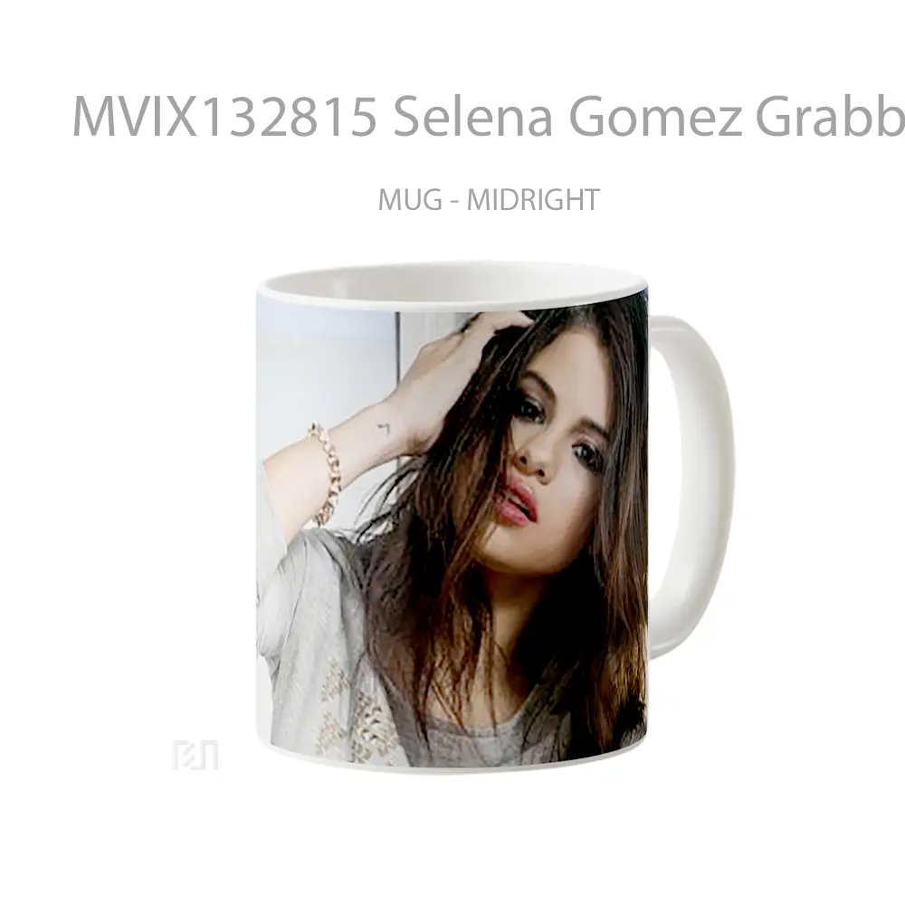 Mug Selena Gomez Grabbing Her Hair Gelas Selebriti - All-side / Desain