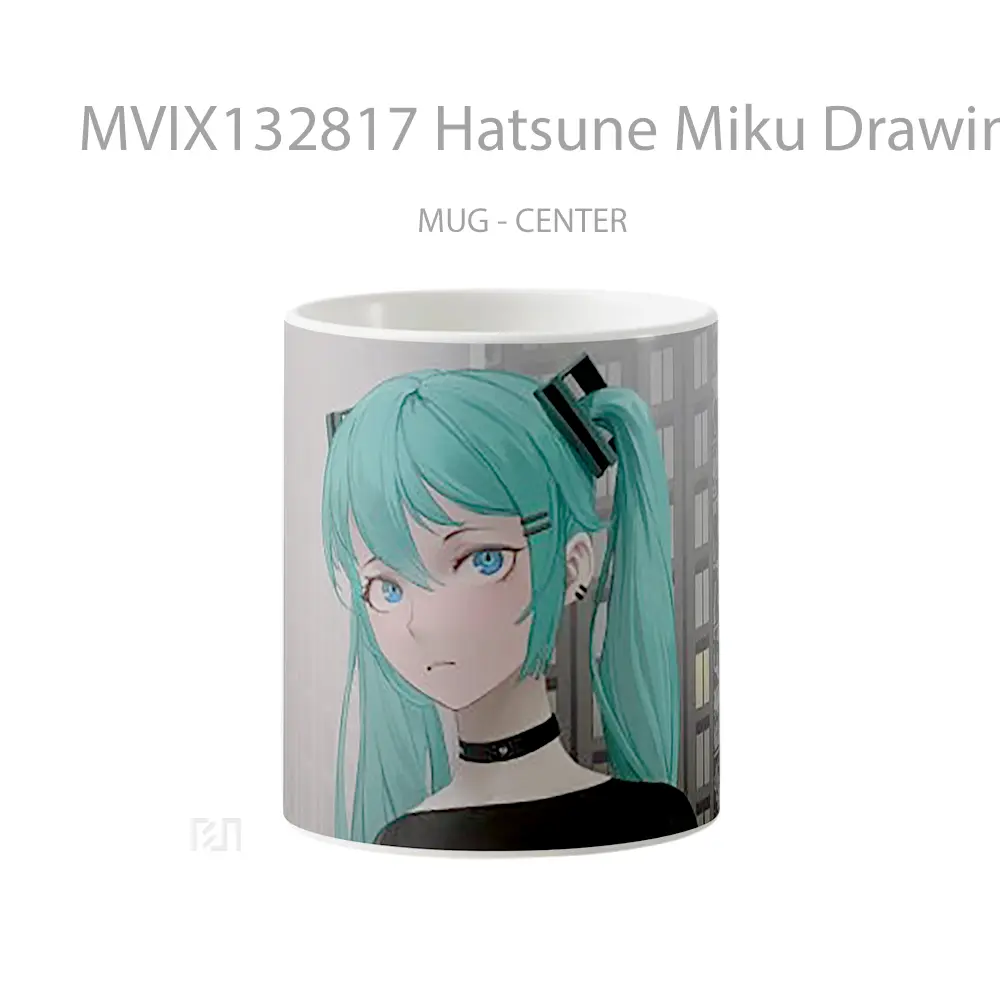 Mug Hatsune Miku Drawing Gelas Keramik Unik