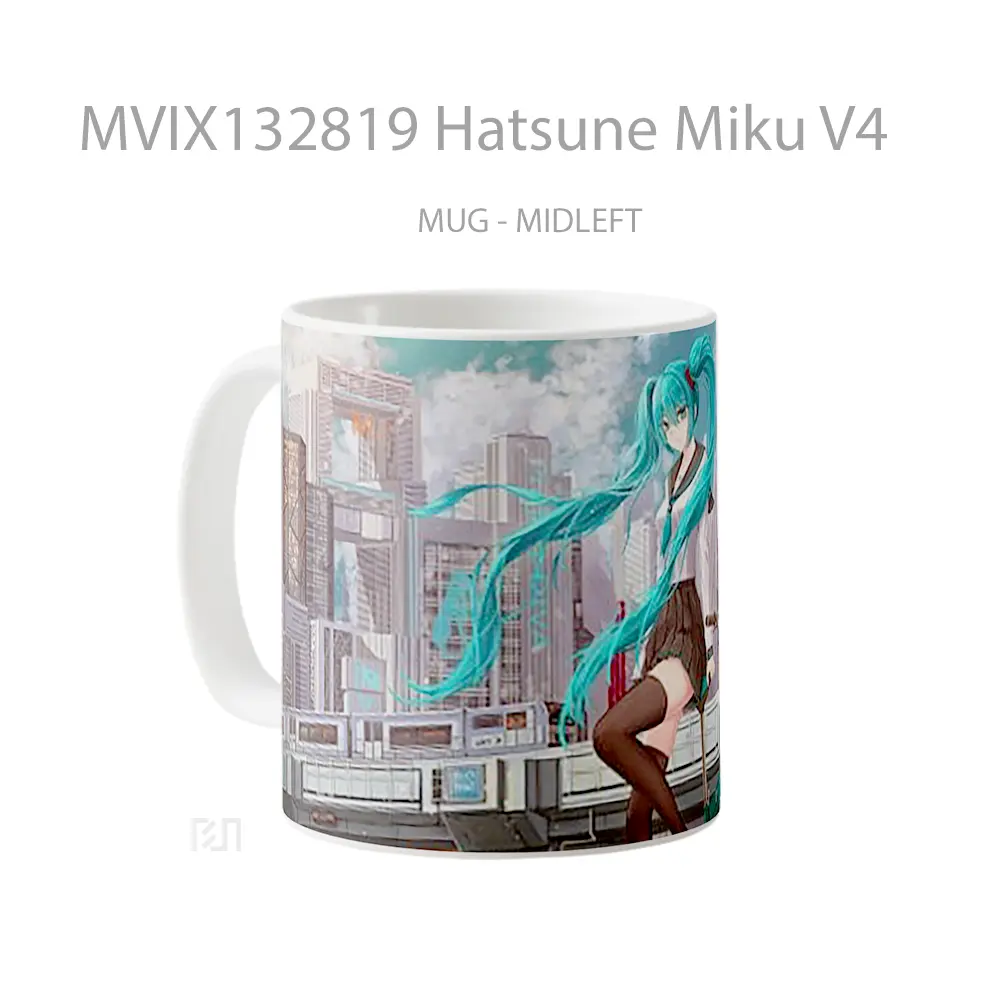 Mug Hatsune Miku V4 Gelas Keramik Unik - All-side / Desain