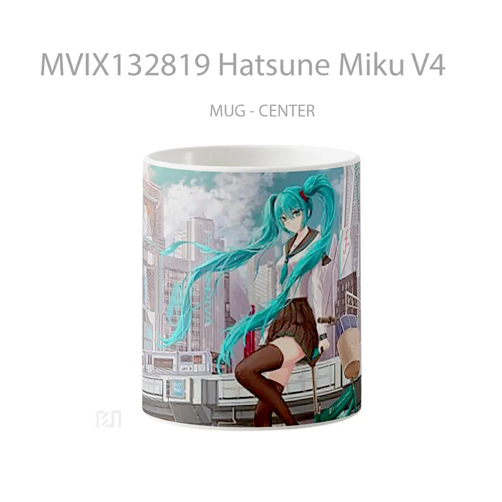 Mug Hatsune Miku V4 Gelas Keramik Unik