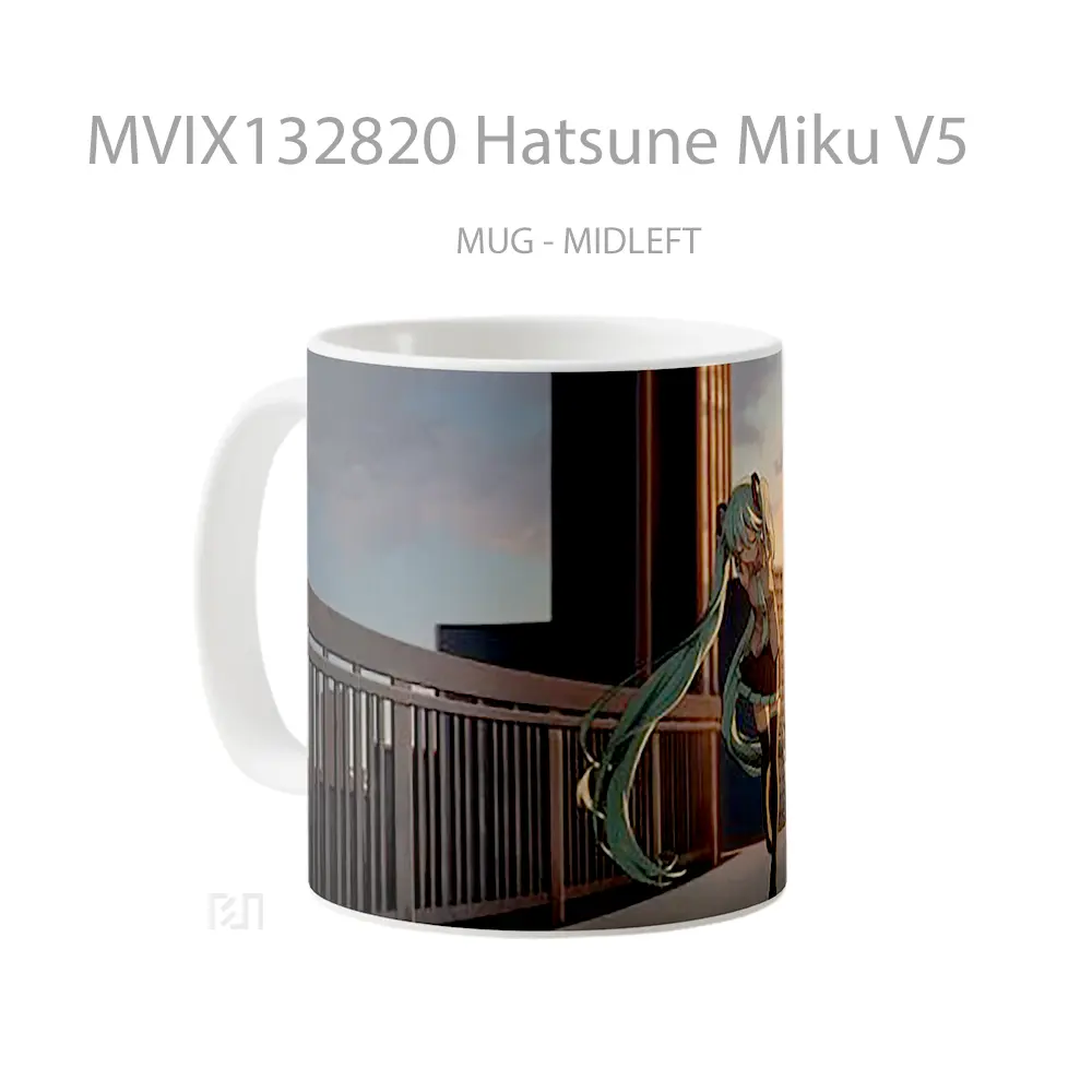 Mug Hatsune Miku V5 Gelas Keramik Unik - All-side / Desain