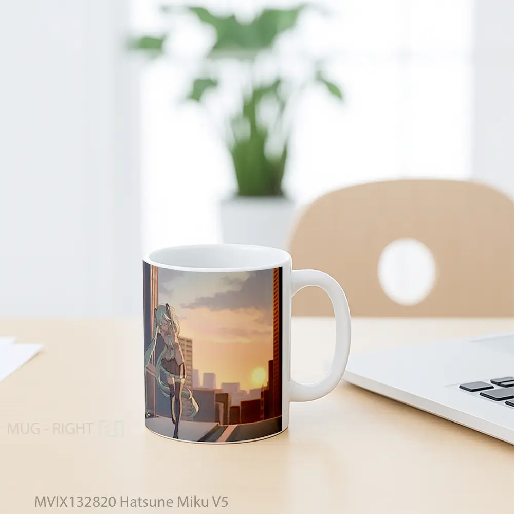 Mug Hatsune Miku V5 Gelas Keramik Unik - All-side / Desain
