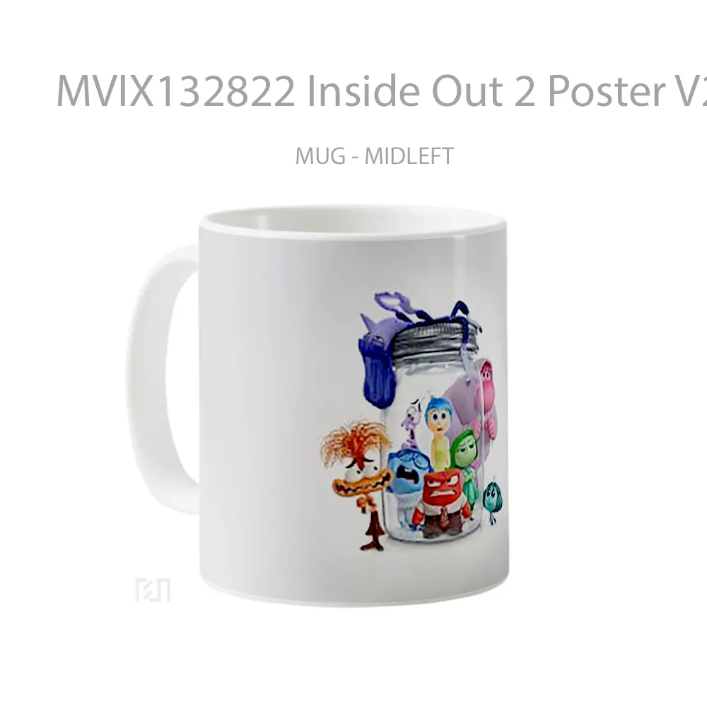 Mug Inside Out 2 Poster V2 Gelas Keramik Unik - All-side / Desain