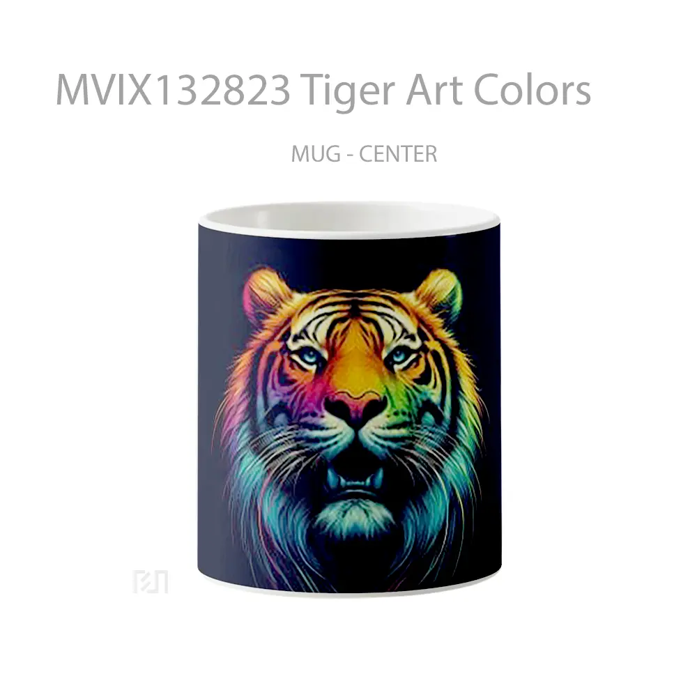 Mug Tiger Art Colors Gelas Hewan Lucu