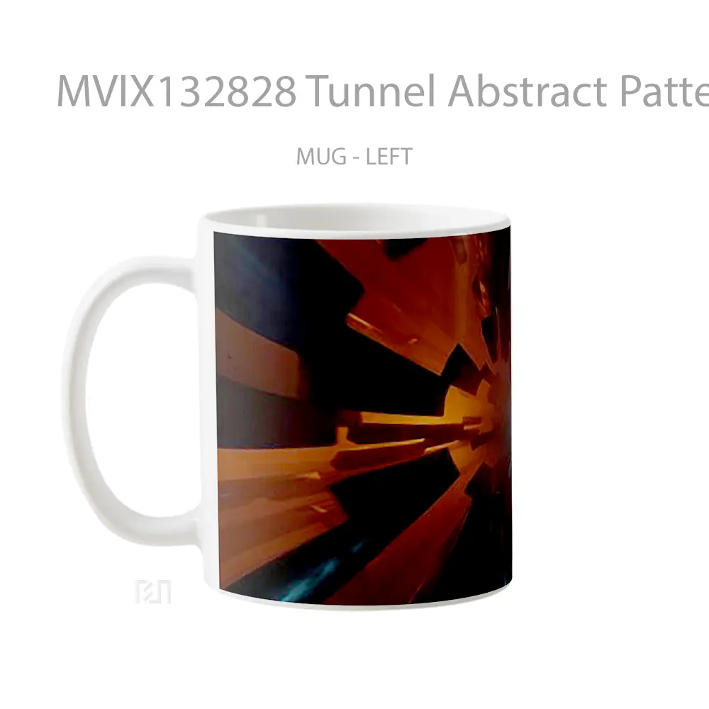 Mug Tunnel Abstract Patterns Gelas Seni Modern - All-side / Desain