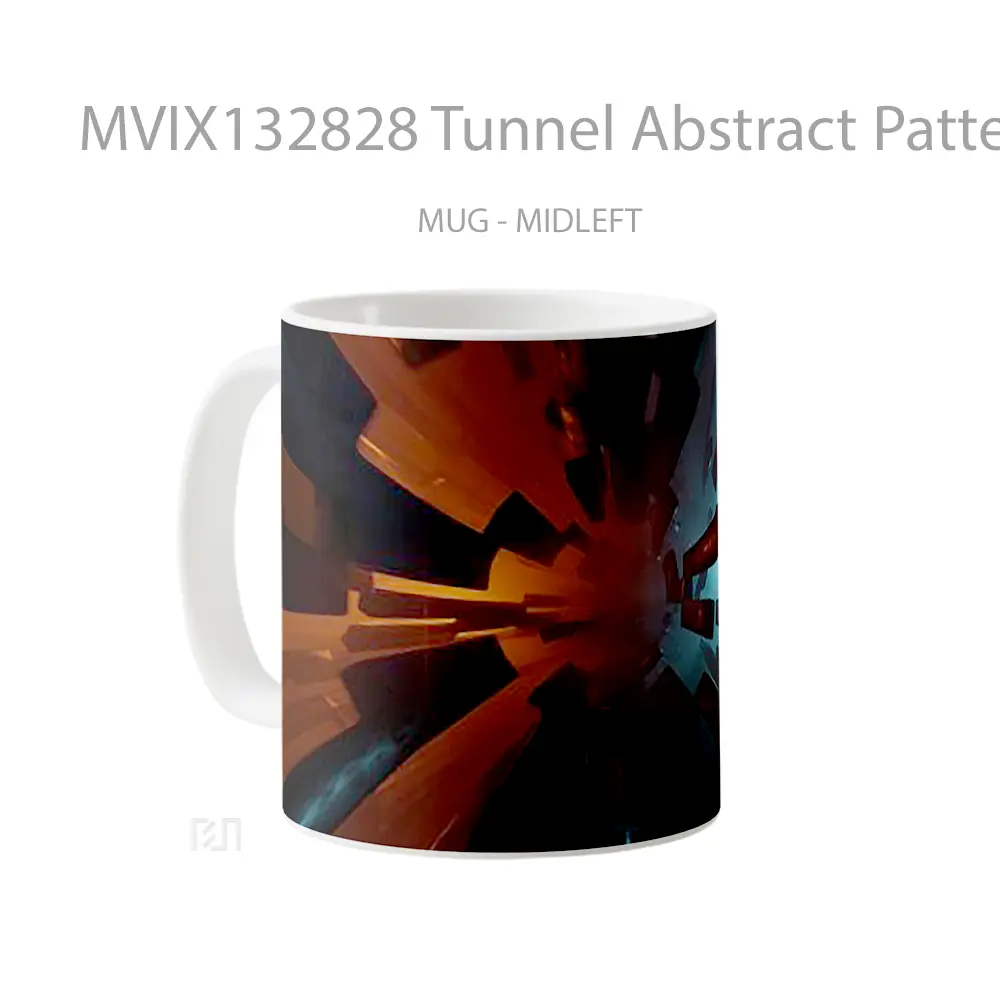 Mug Tunnel Abstract Patterns Gelas Seni Modern - All-side / Desain