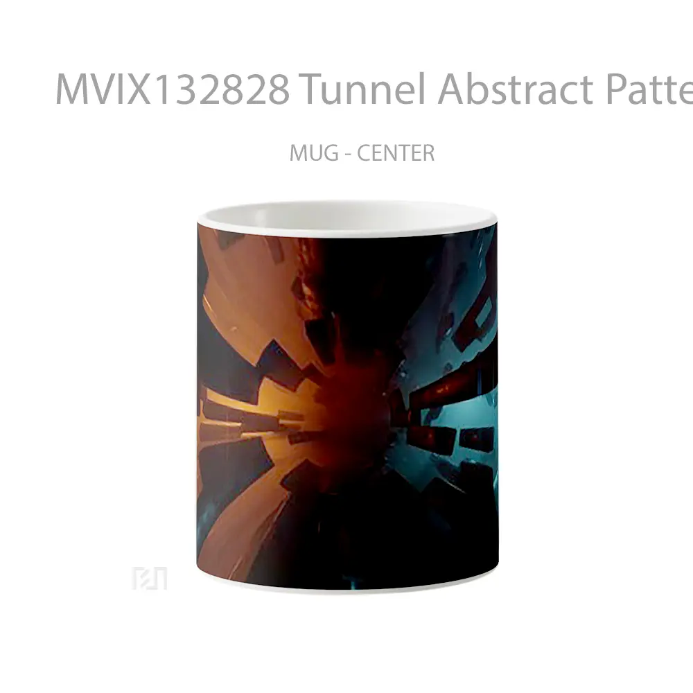 Mug Tunnel Abstract Patterns Gelas Seni Modern