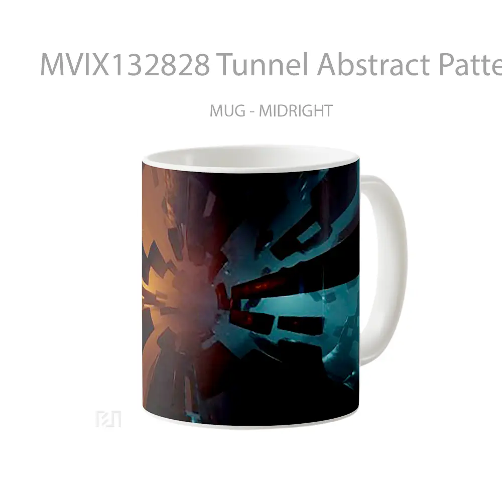 Mug Tunnel Abstract Patterns Gelas Seni Modern - All-side / Desain
