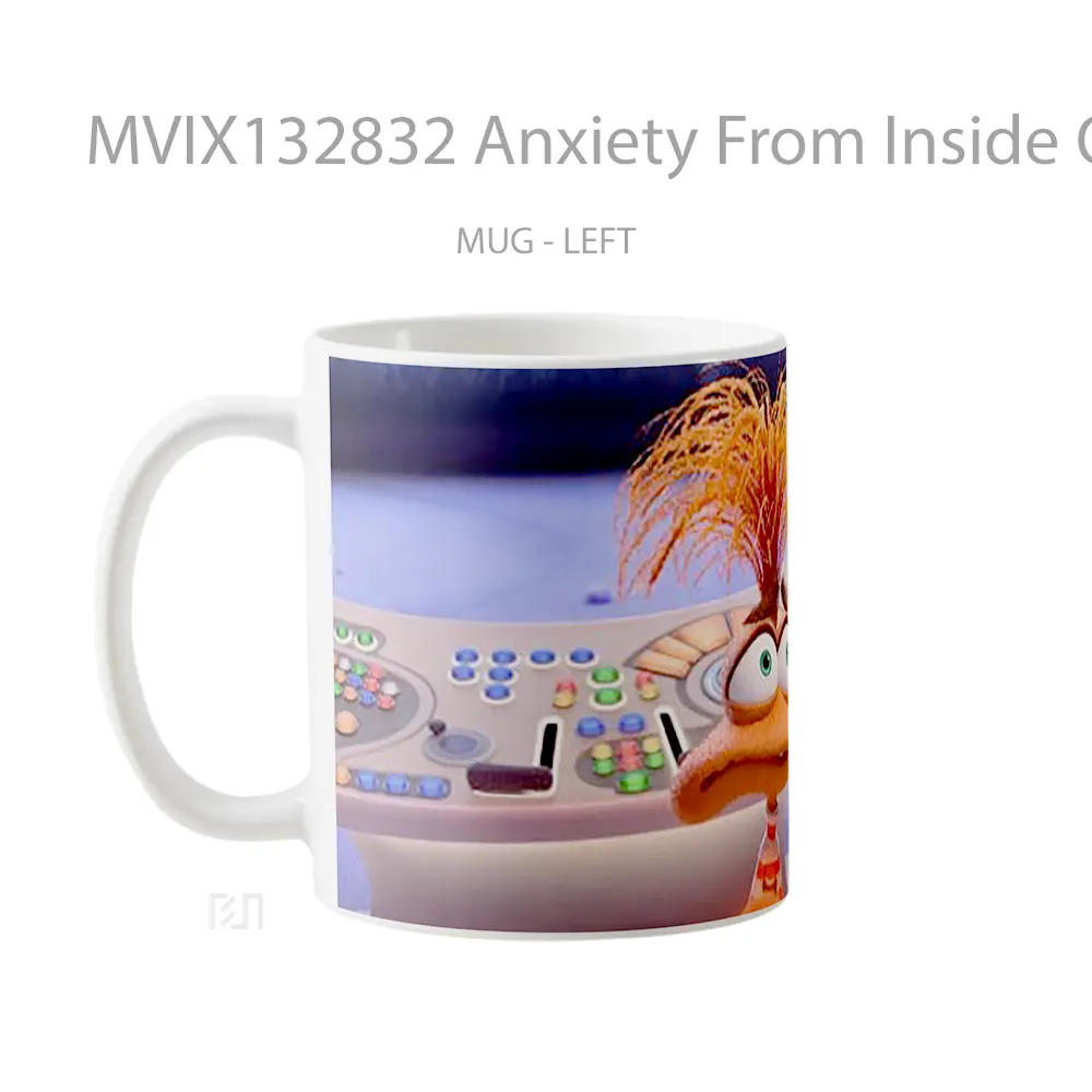 Mug Anxiety From Inside Out 2 V2 Gelas Keramik Unik - All-side / Desain
