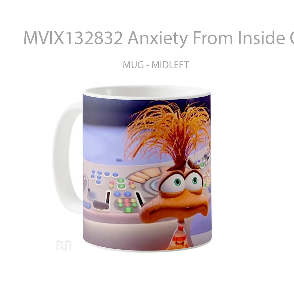 Mug Anxiety From Inside Out 2 V2 Gelas Keramik Unik - All-side / Desain