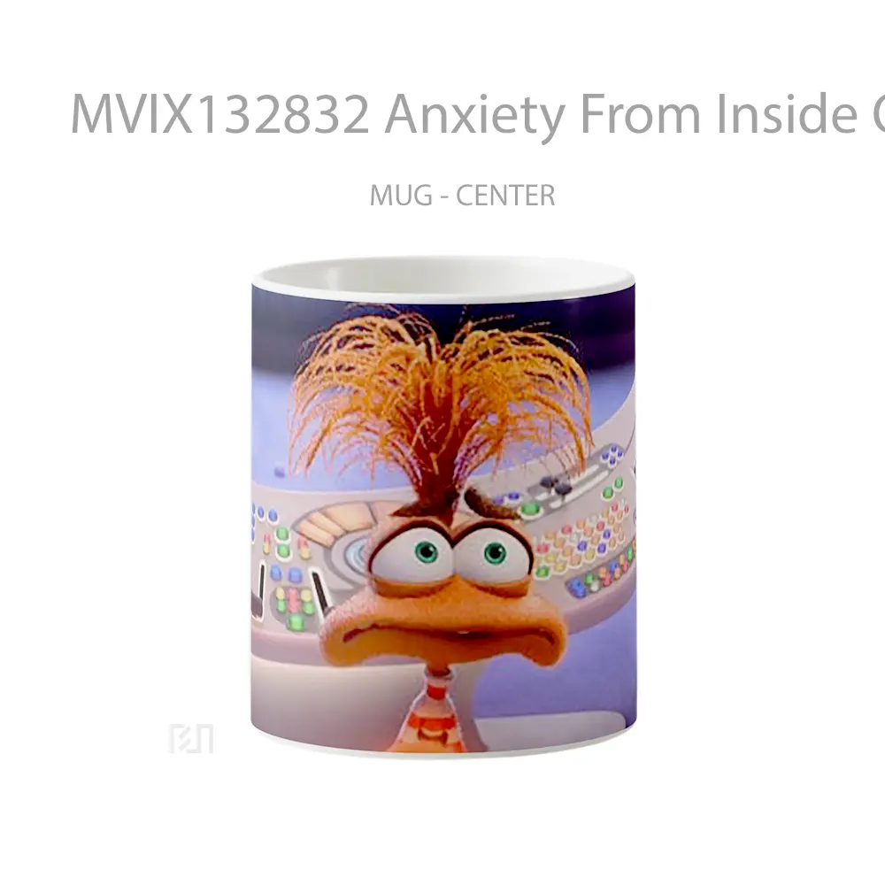 Mug Anxiety From Inside Out 2 V2 Gelas Keramik Unik