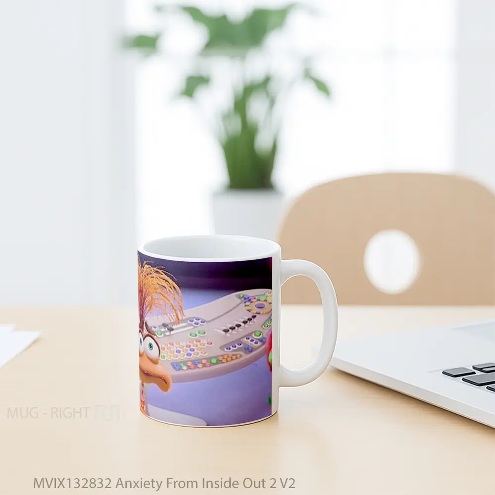 Mug Anxiety From Inside Out 2 V2 Gelas Keramik Unik - All-side / Desain