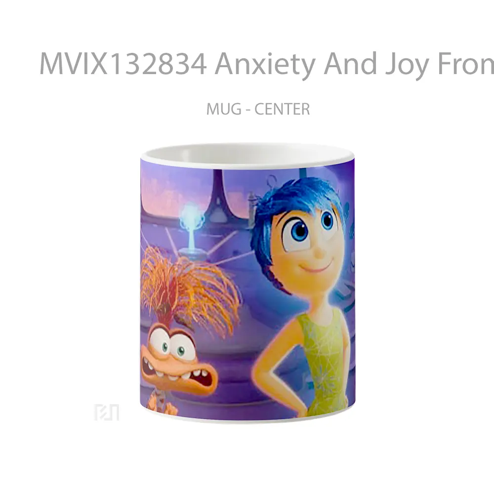 Mug Anxiety And Joy From Inside Out 2 Gelas Keramik Unik
